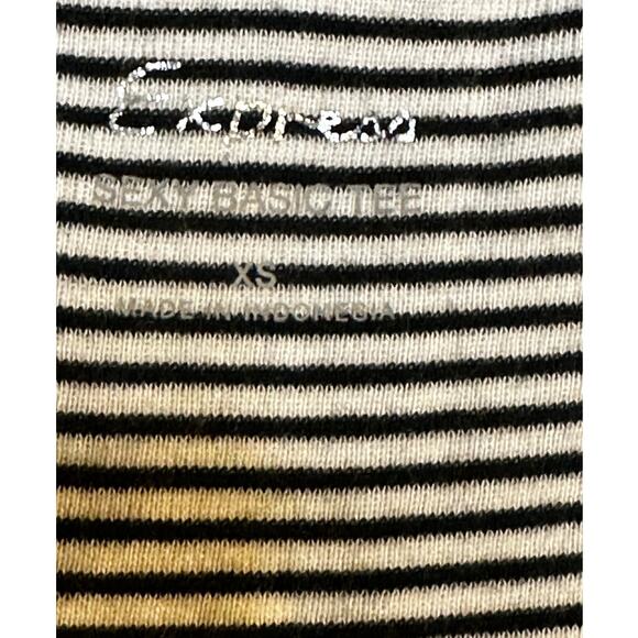 🖤 Express One Eleven Black & White Striped Ruched Tee – XS 🖤 - Picture 4 of 6